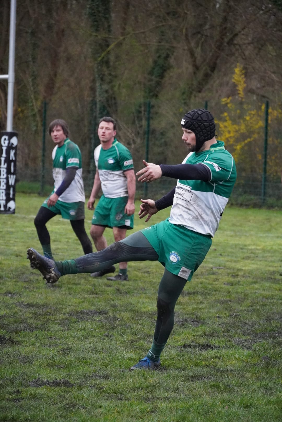 Kicker beim Abschlag